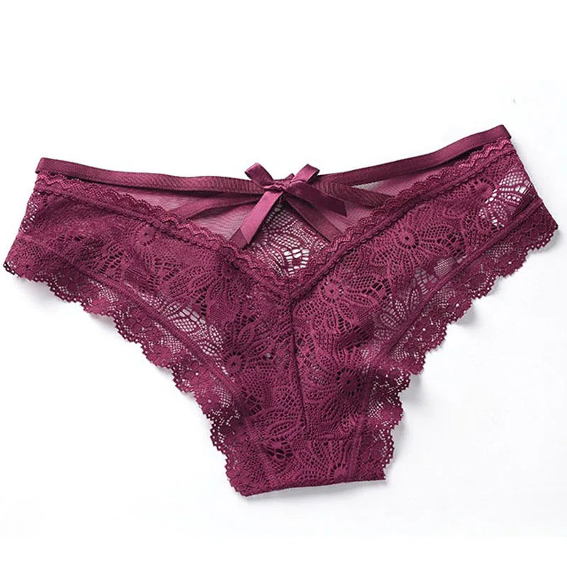 Burgundy Sexy Lace G-String: