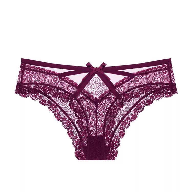 Burgundy Sexy Lace G-String: