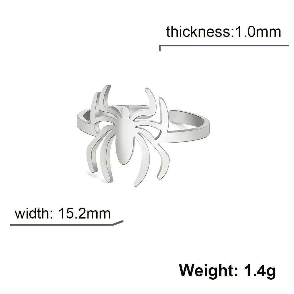 Creative Spider Silver Rings