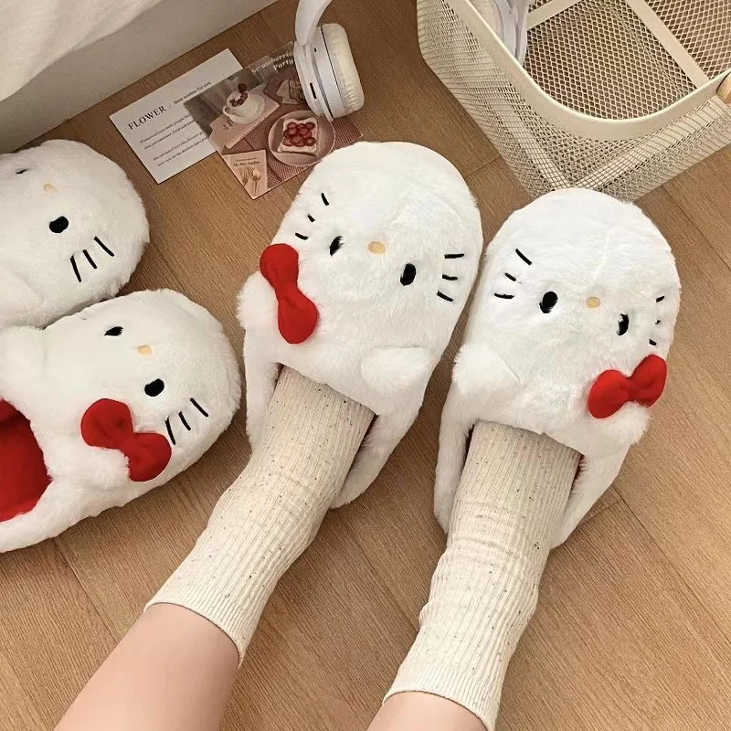 Hello Kitty Plush Slippers 