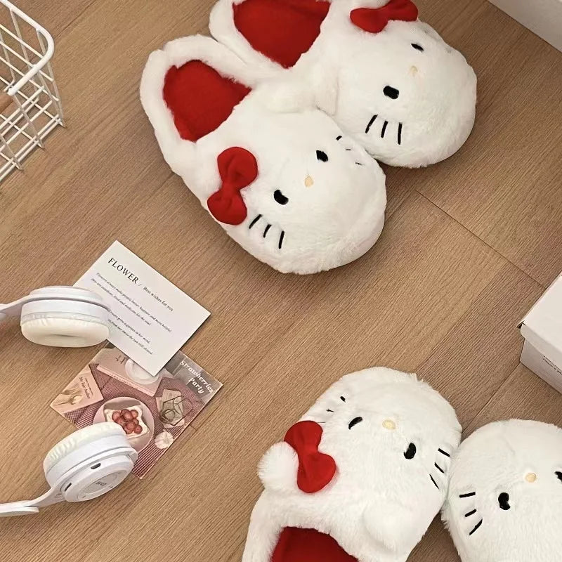 Hello Kitty Plush Slippers 