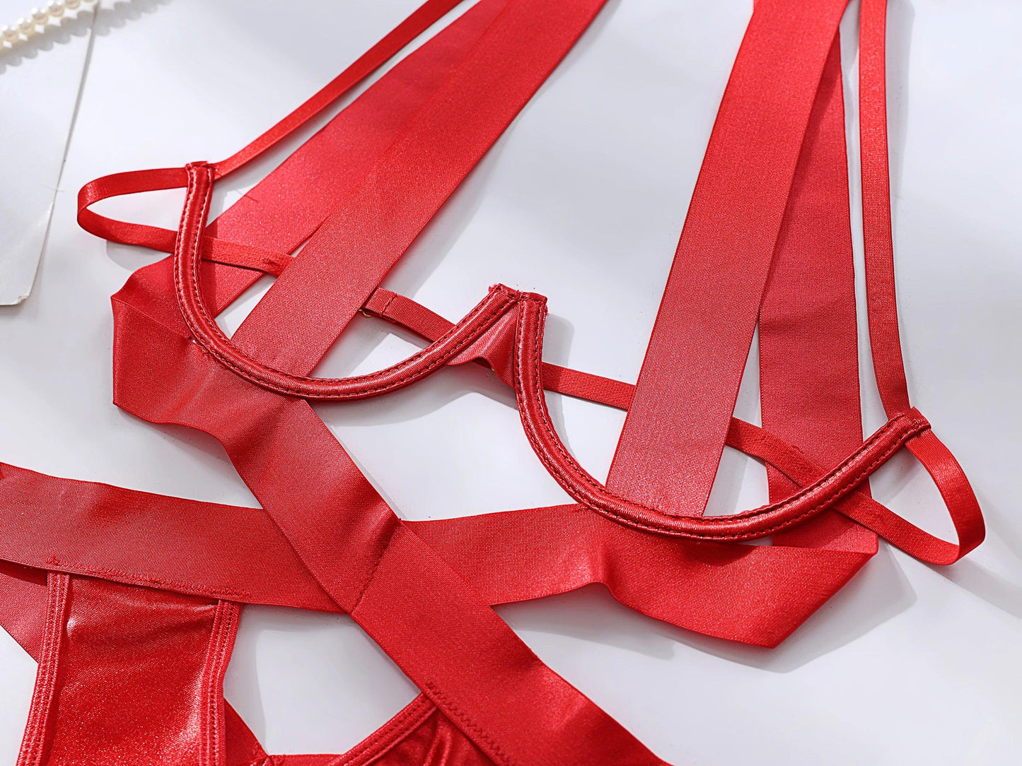 Red Rose Bodysuit Lingerie