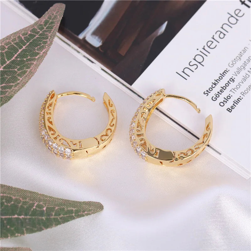 Gold Aura Hoop Earrings