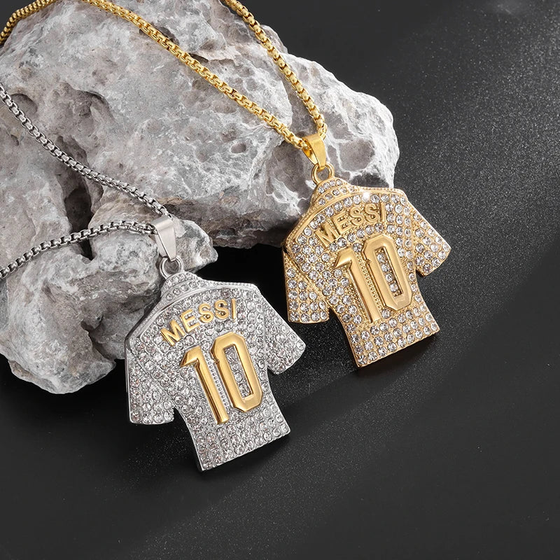 Messi No. 10 Jersey Pendant Necklace