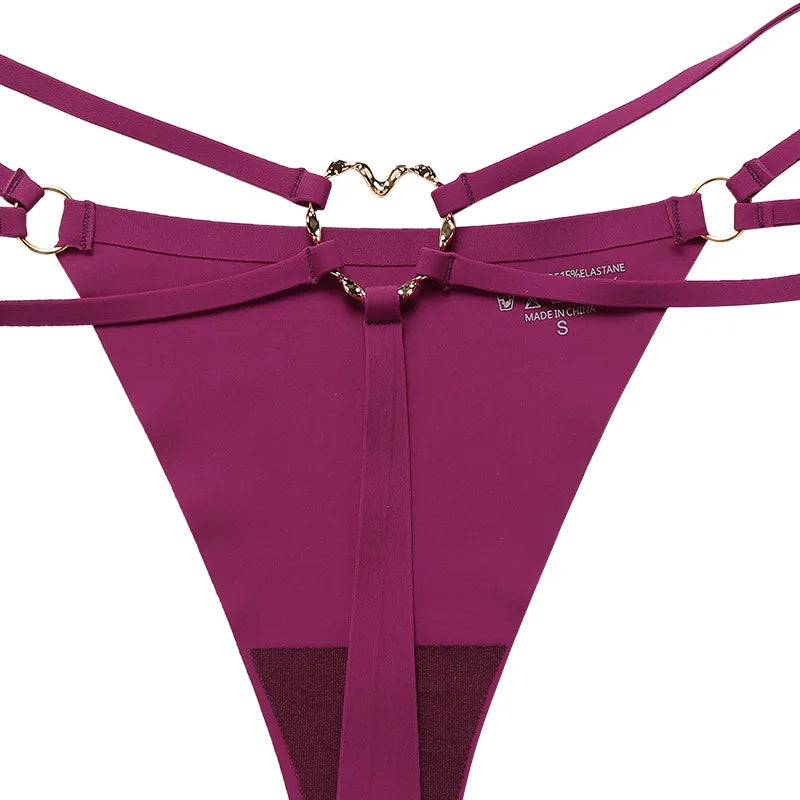 Ice Silk Thong Grape Purple Panties