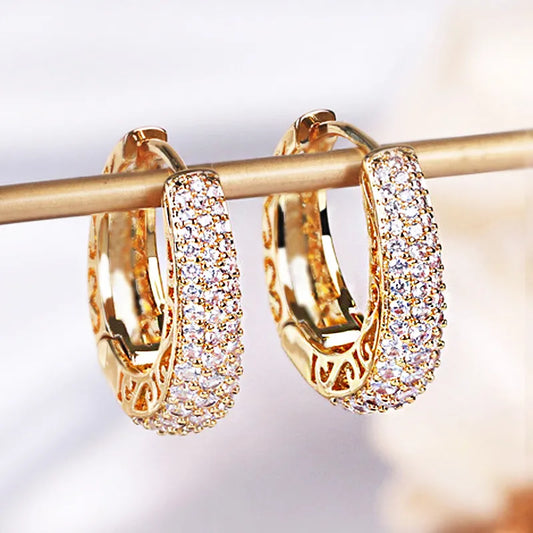 Golden Aura Hoop Earrings