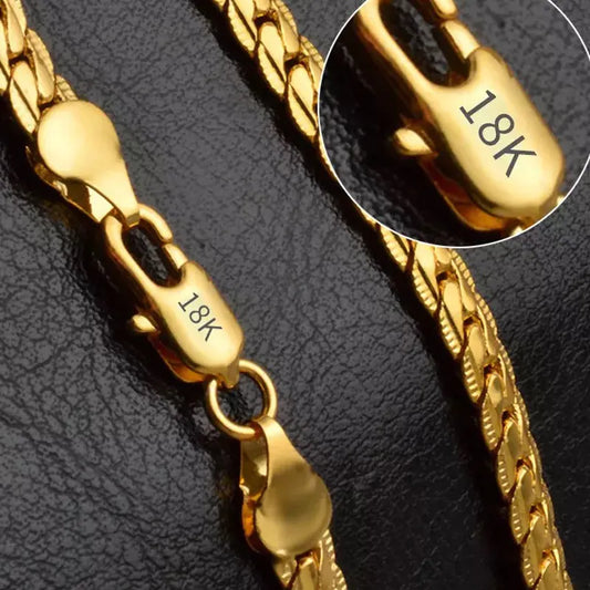 S925  Gold Sideways Necklace