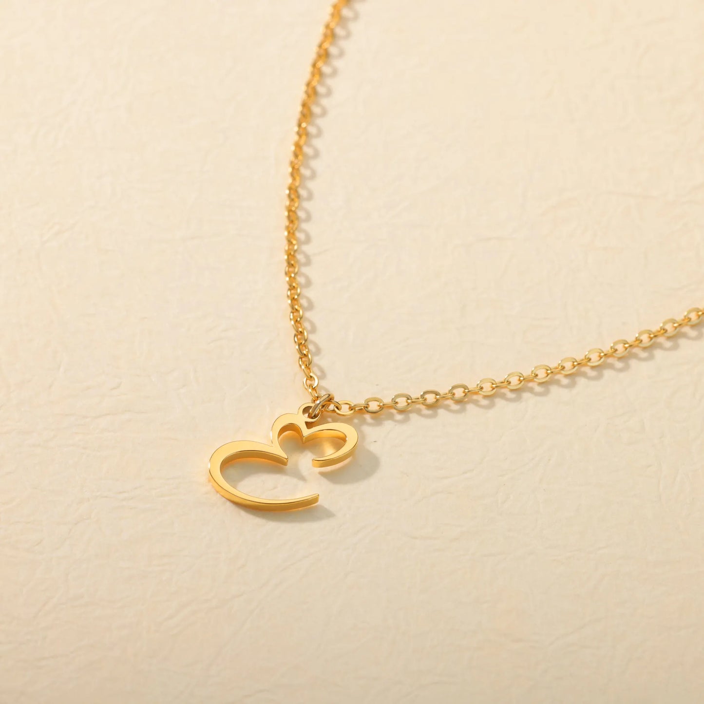 Gold Heart Initial or Custom Necklace
