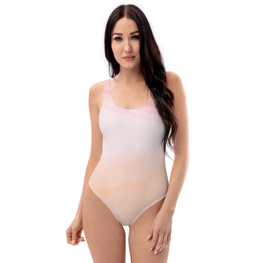 Cotton Candy Blush: Sweet Serenade One-Piece Swimsuit - Dive into Flirty Elegance!