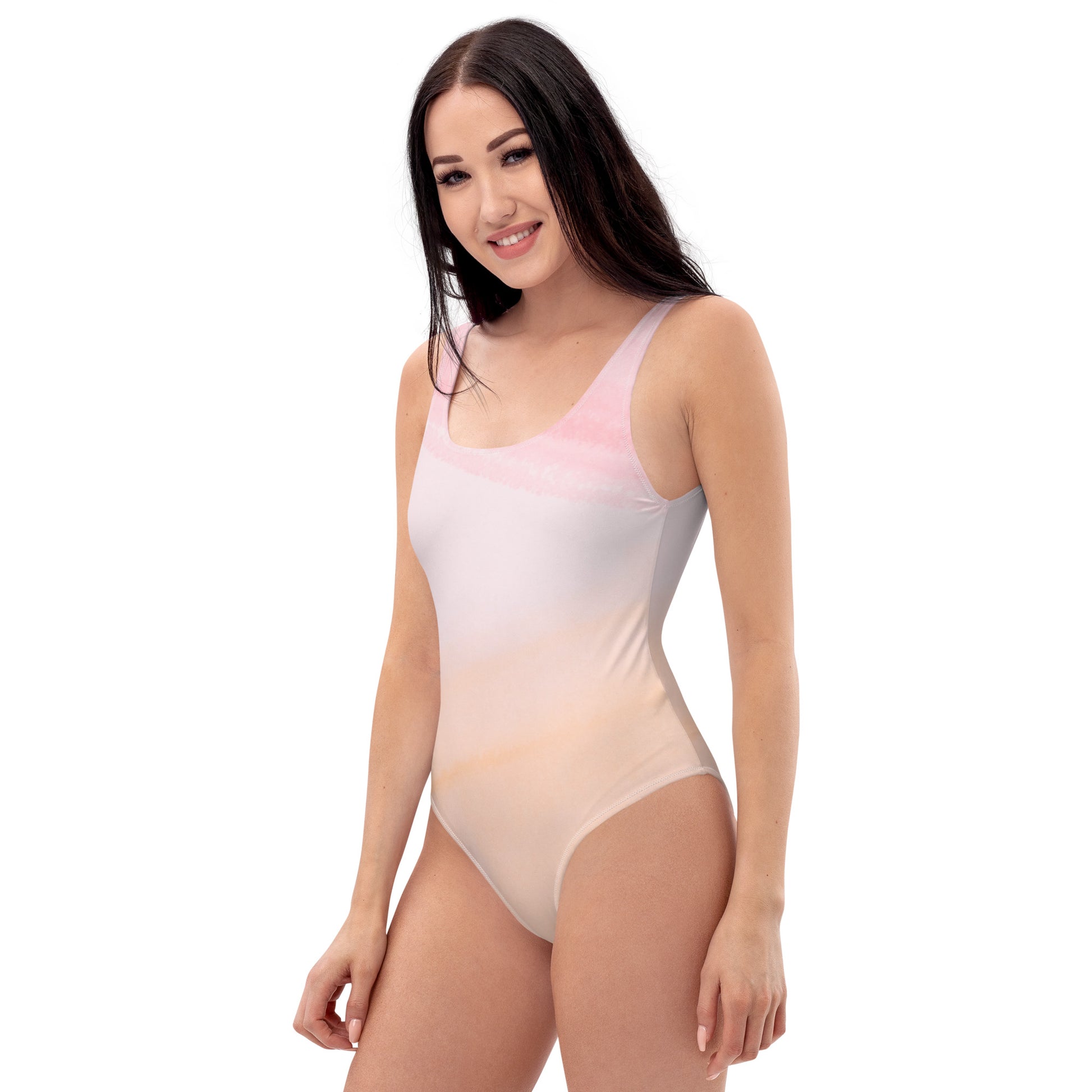 Cotton Candy Blush: Sweet Serenade Pink Color One-Piece Swimsuit 