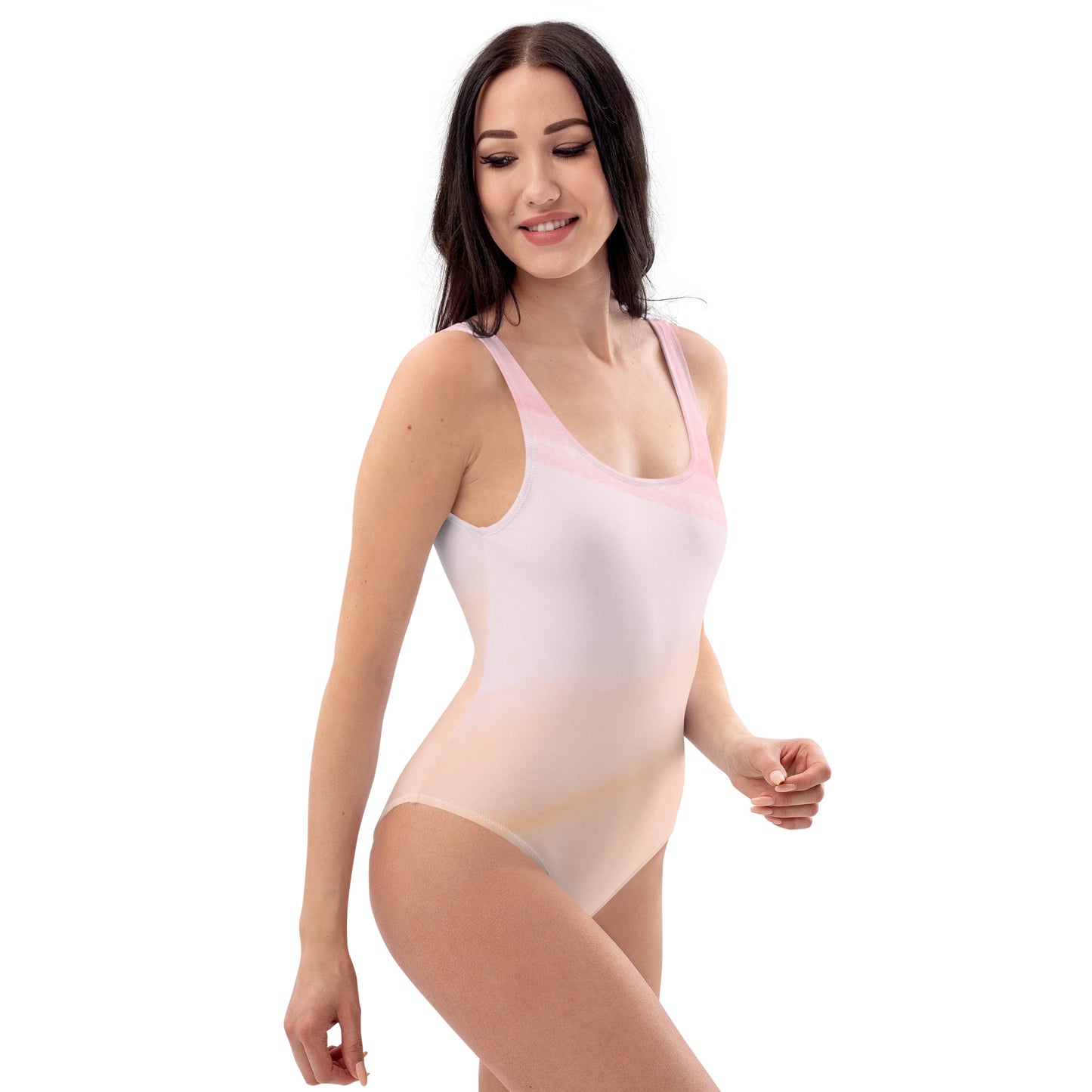 Cotton Candy Blush: Sweet Serenade Pink Color One-Piece Swimsuit 