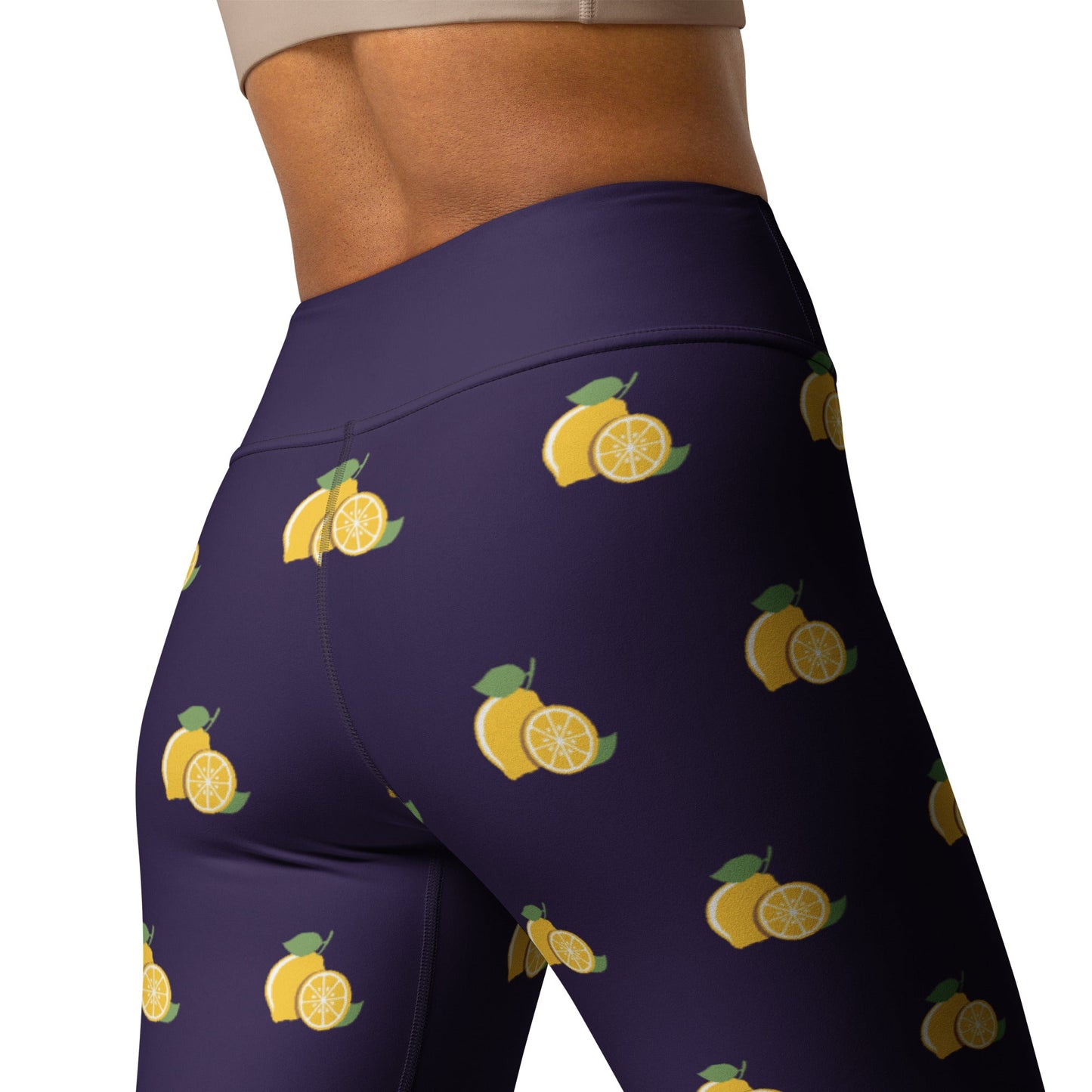 Purple Lemon Yoga Leggings - AllurePassion