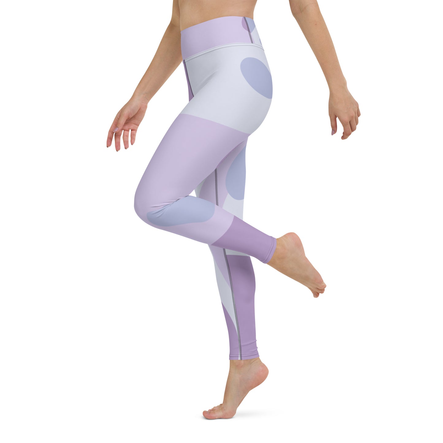 Light Abstract Purple Yoga Leggings
