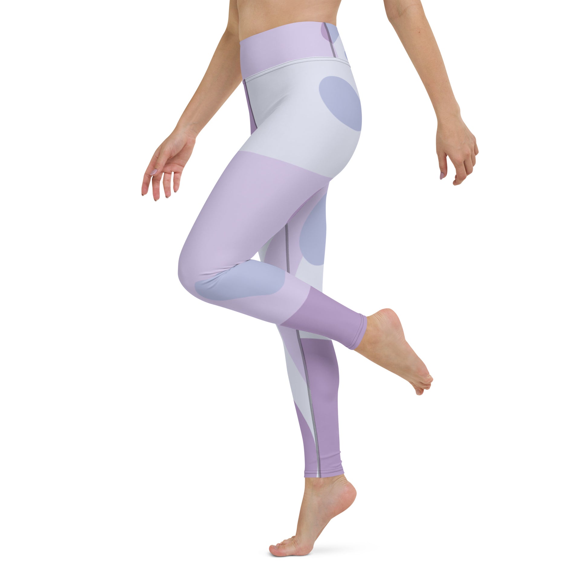 Light Abstract Purple Yoga Leggings