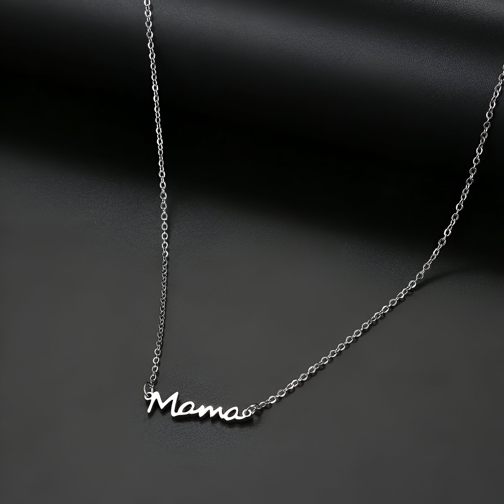 Mom's Eternal Love Mama Silver Necklace