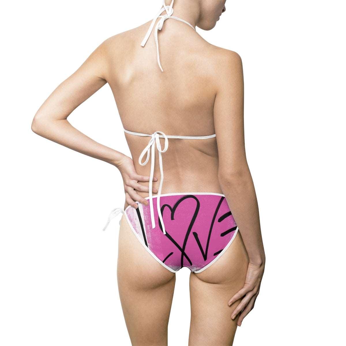 Pink Love Womens Bikini Swimsuit 