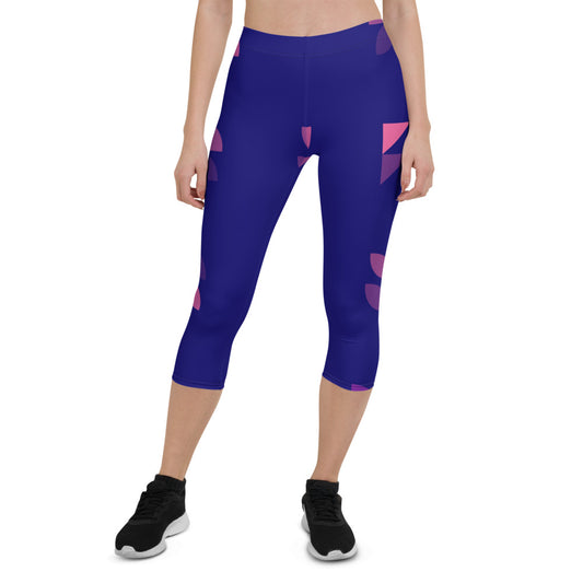Purple Pink Capri Leggings - AllurePassion
