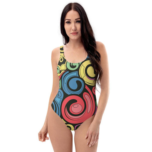 Vibrant Abstract One Piece Swimsuit