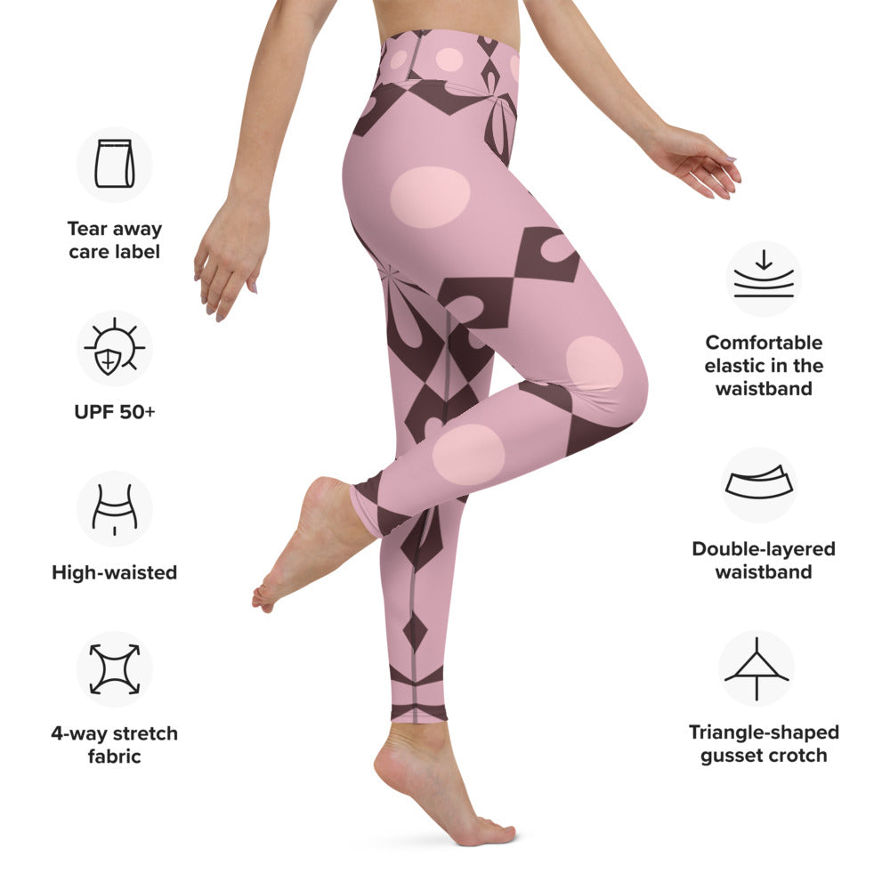 Chocolate Pink Color Yoga Leggings