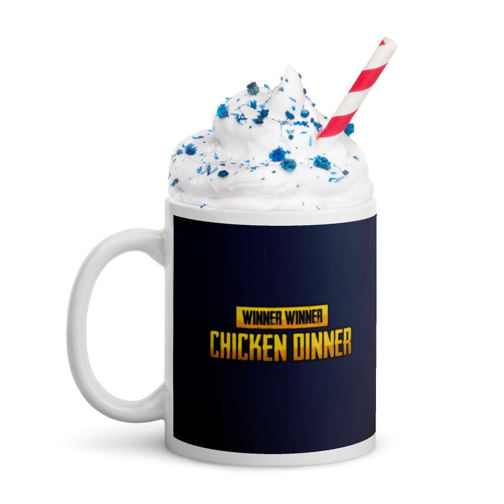 Winner Winner Chicken Dinner Navy Blue Color Coffee Glossy Mug