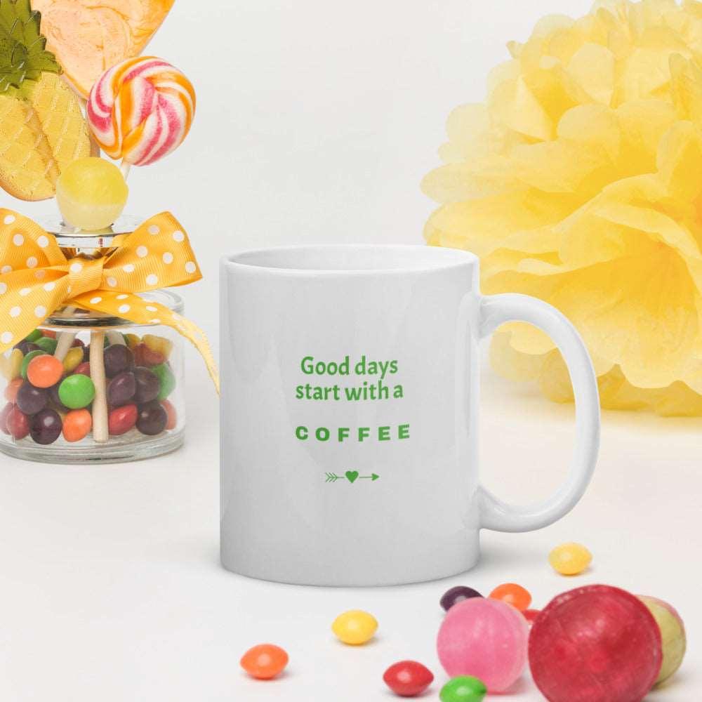 White Glossy Motivation Coffee Mug