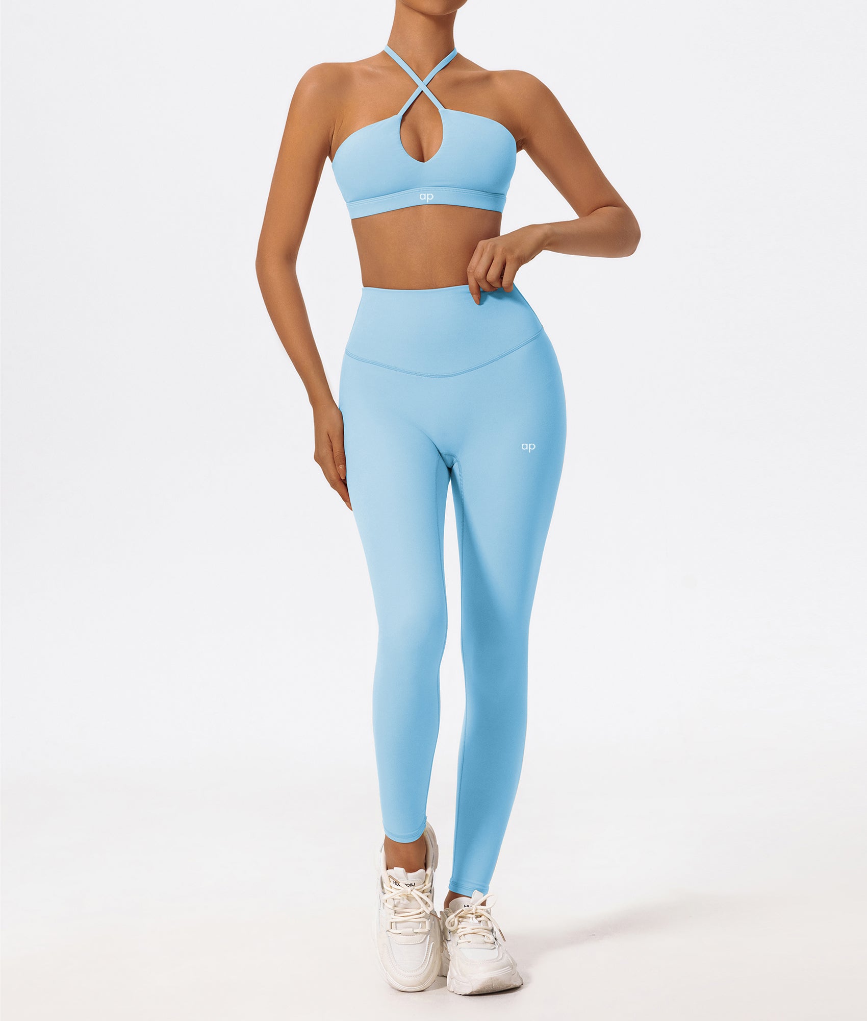 Allure Flow Sculpt Set in Light Blue breathable UltraLite activewear for women