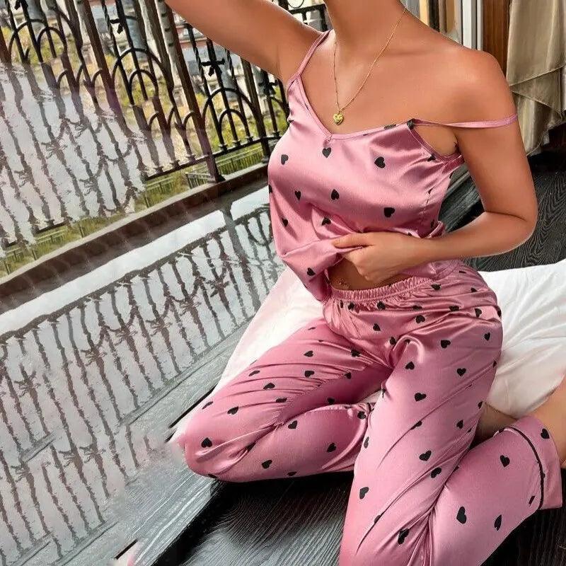 Red Rose Pajama Set