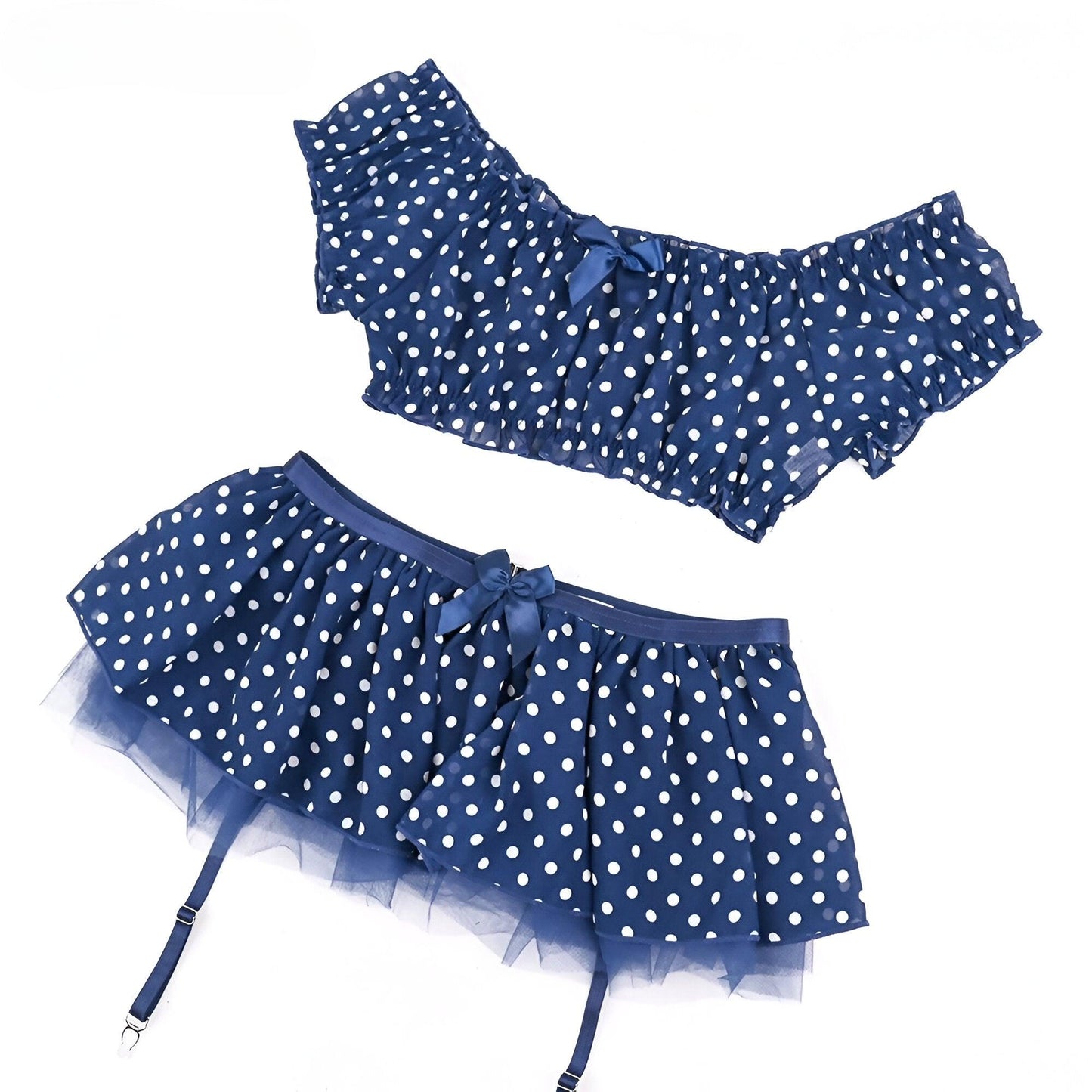 Sweet Serenade Navy Blue Lingerie Set