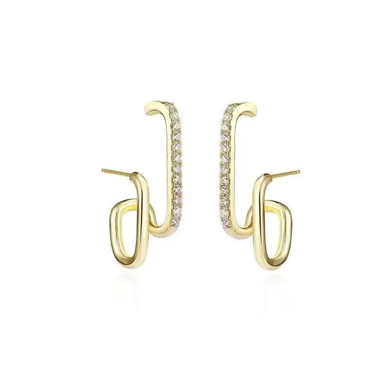 Luxury Claw Stud Gold Earrings