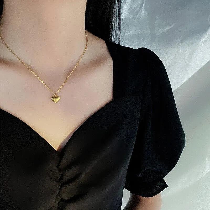 Sweet Love: Gold Heart Necklace