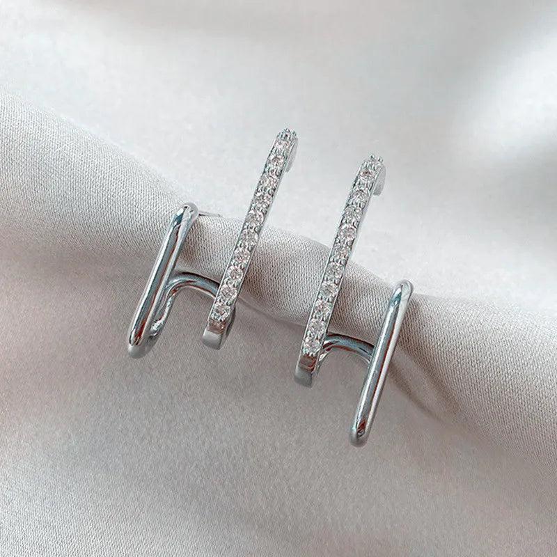 Luxury Claw Stud Silver Earrings