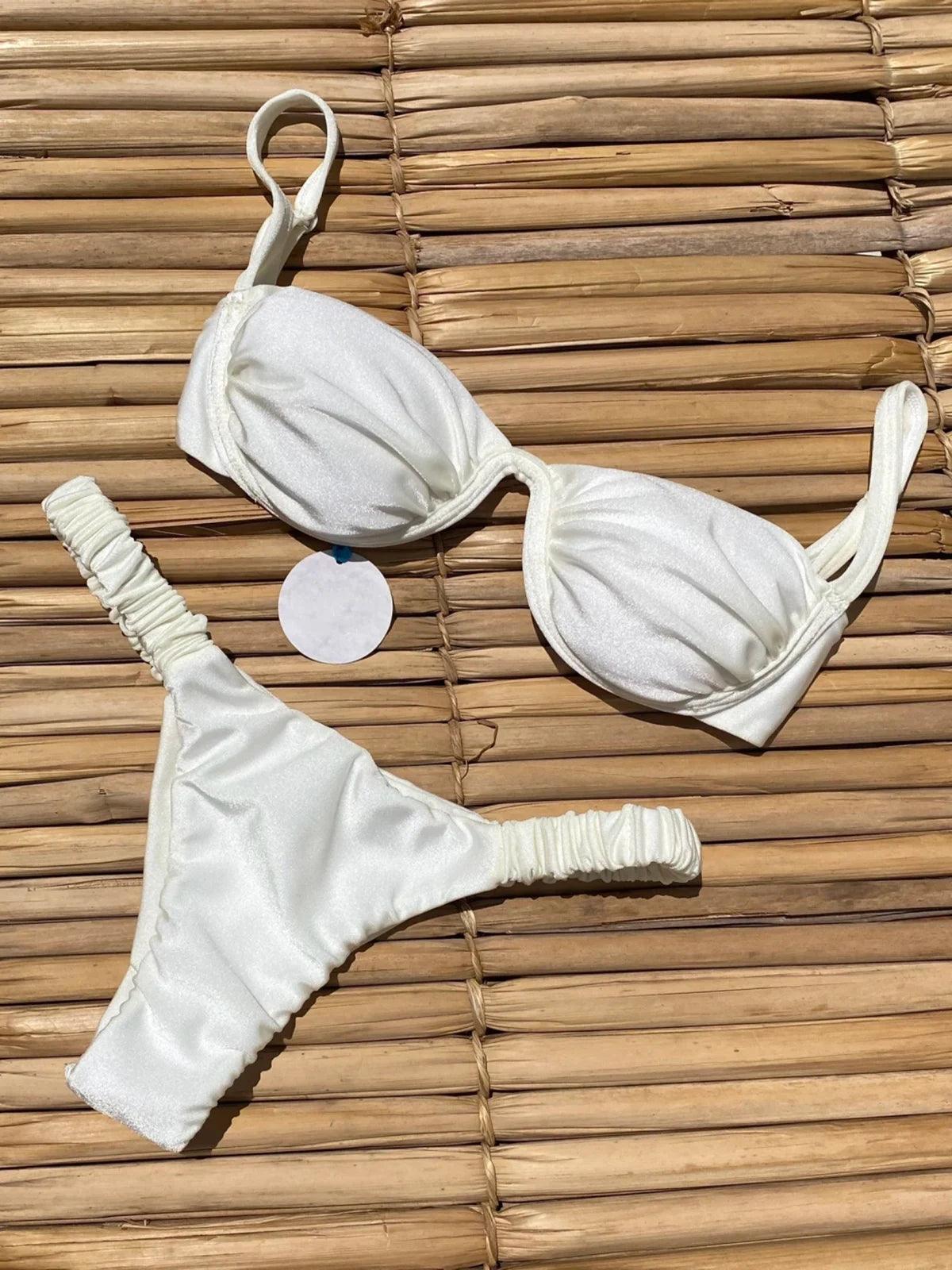 Summer Temptation Versatile Push-Up White Bikini Set