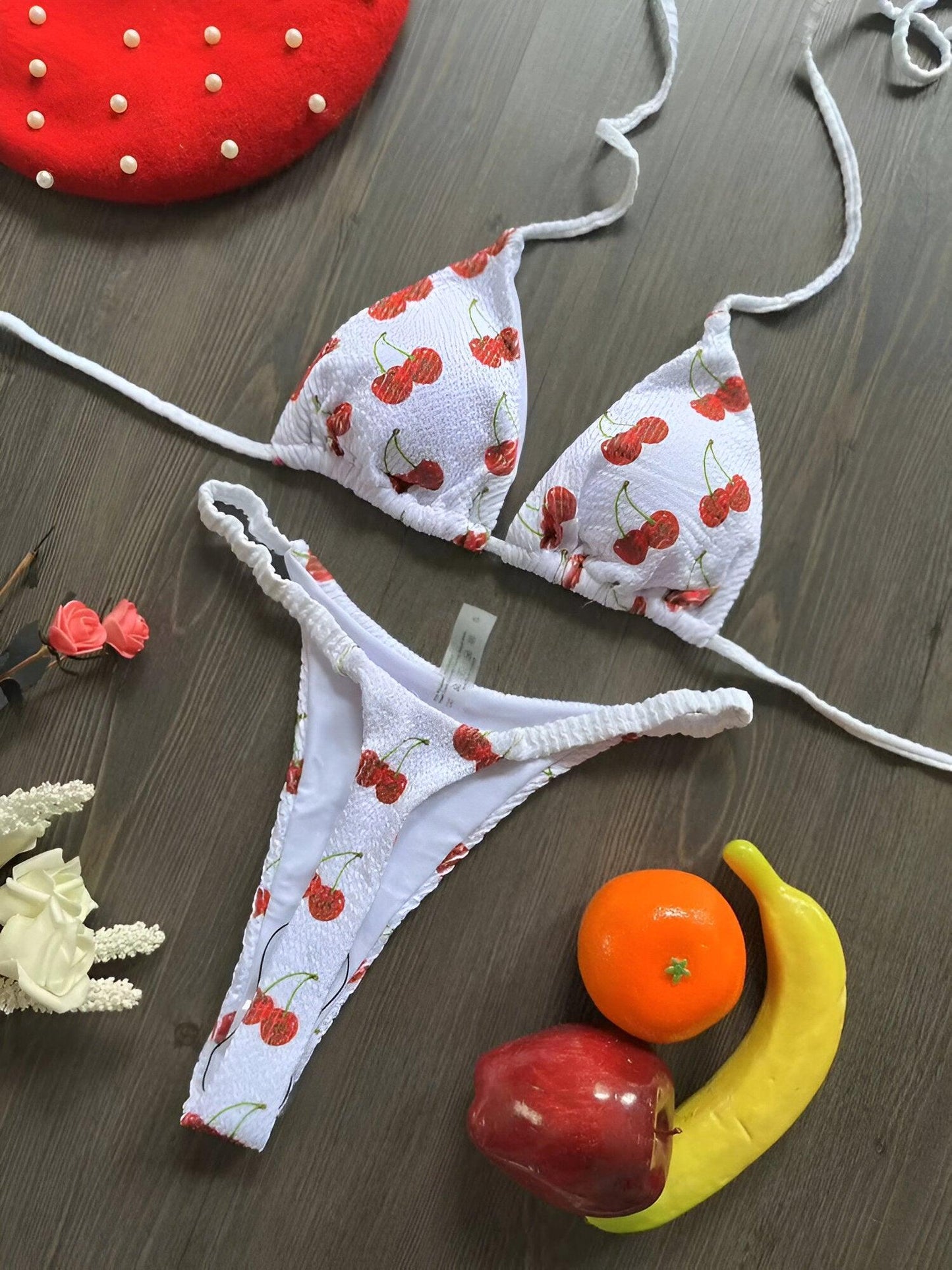 Cherry Blossom Bliss Thong Bikini Set