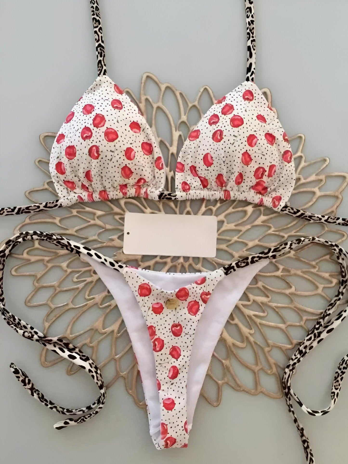 Cherry Blossom Bliss Thong Bikini Set