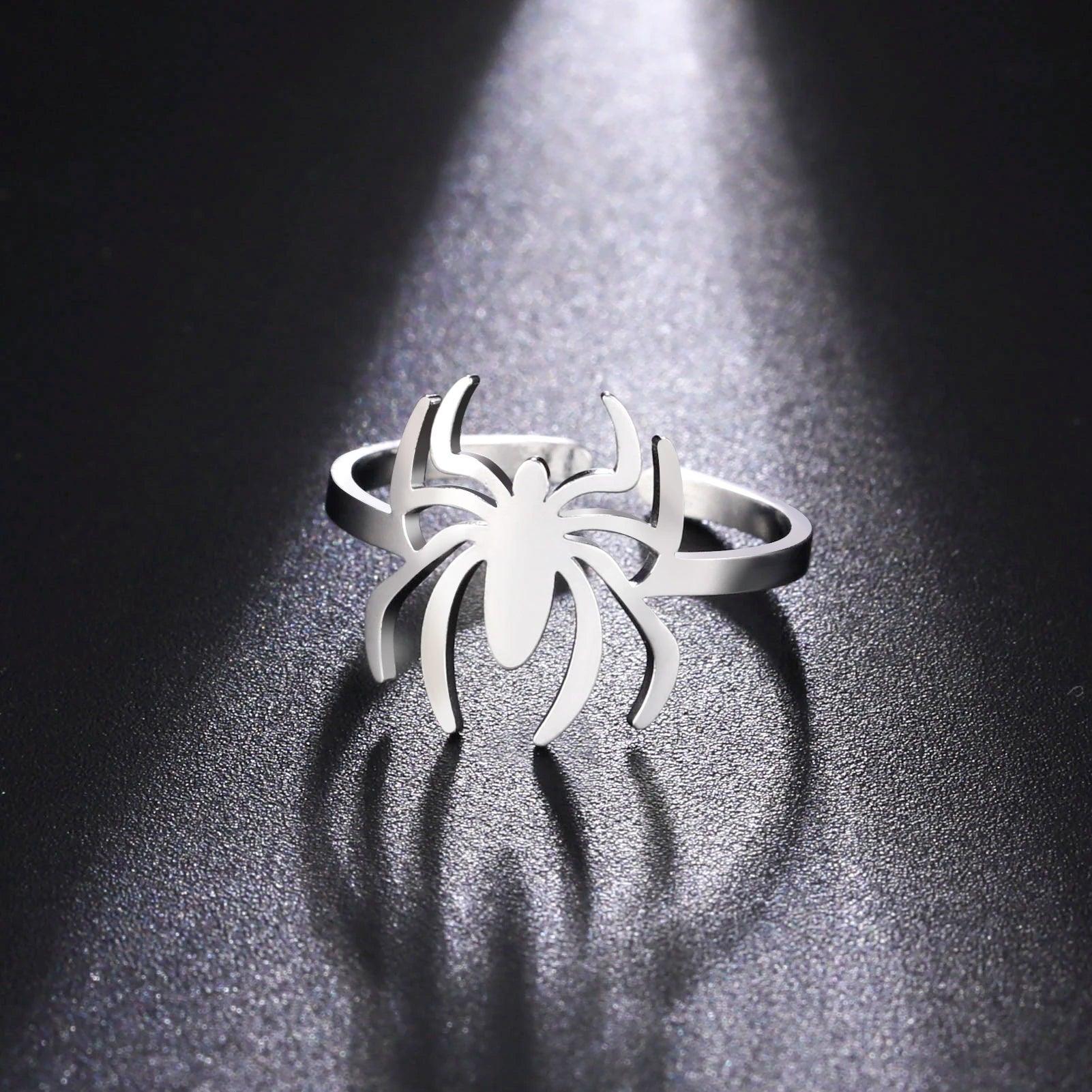 Creative Spider Silver Rings