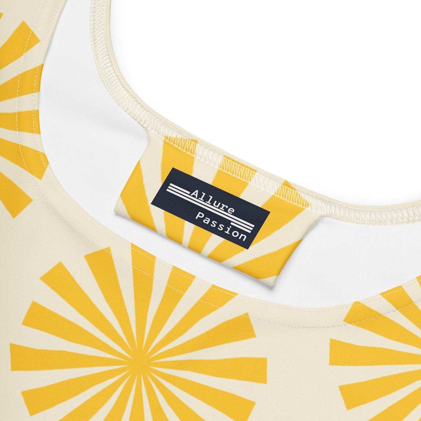 Playful Sunny Yellow Skater Dress - AllurePassion