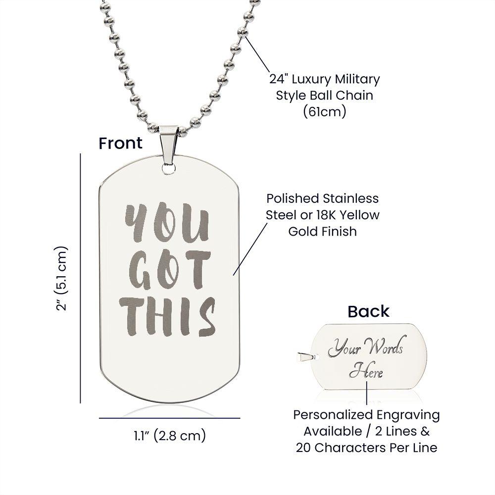 Dog Tag Personalised Necklace